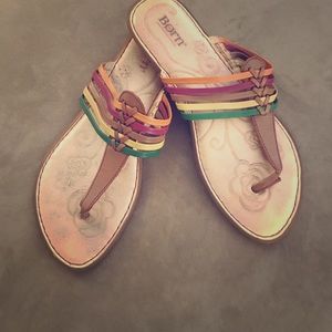 Born leather flip flop sandals
